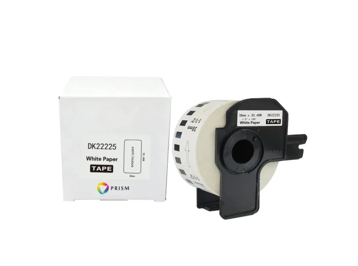 PRISM Brother etykieta DK-22225 38mm x 30,48m czarny na białym