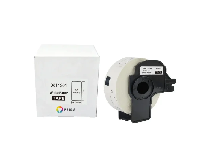PRISM Brother etykieta DK-11201 29mm x 90mm 400 sztuk na rolce, czarny na białym