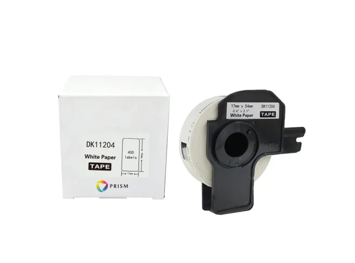 PRISM Brother etykieta DK-11204 17mm x 54mm 400 sztuk na rolce, czarny na białym