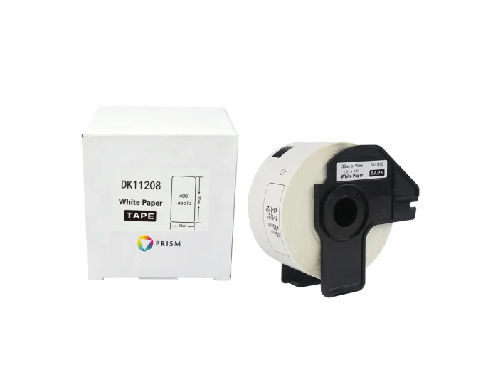 PRISM Brother etykieta DK-11208 38mm x 90mm 400 sztuk na rolce, czarny na białym