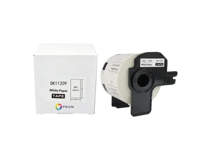PRISM Brother etykieta DK-11209 62mm x 29mm 800 sztuk na rolce, czarny na białym