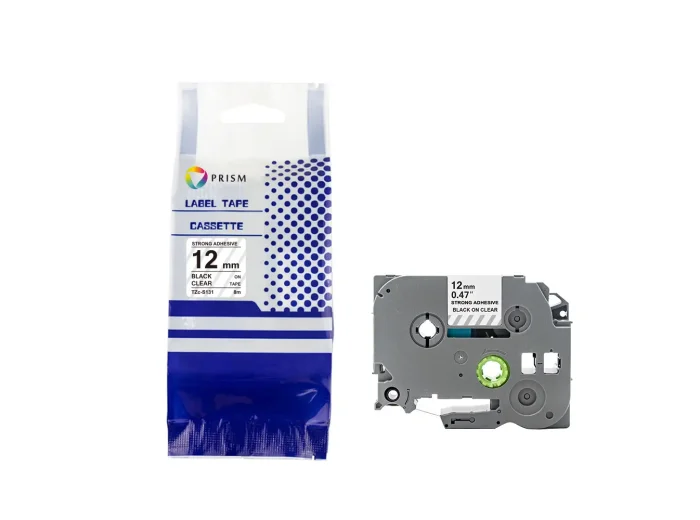 PRISM Brother taśma TZE-S131 12mm x 8m czarny na przezroczystym