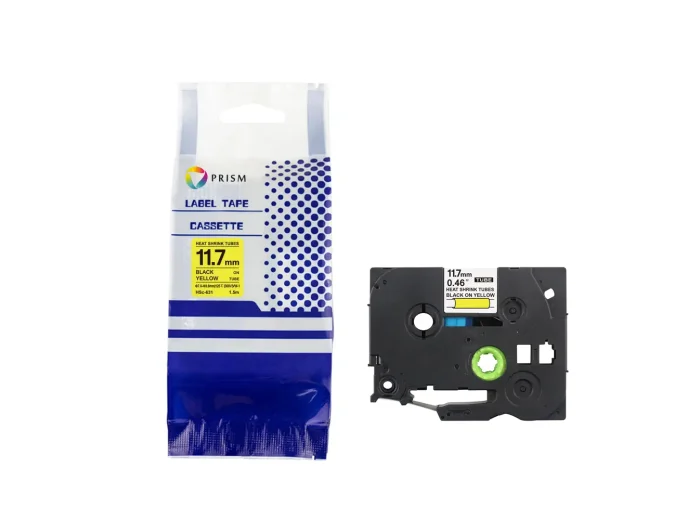PRISM Brother rurka termokurczliwa HSe-631 12mm x 1,5m czarny na żółtym zamiennik