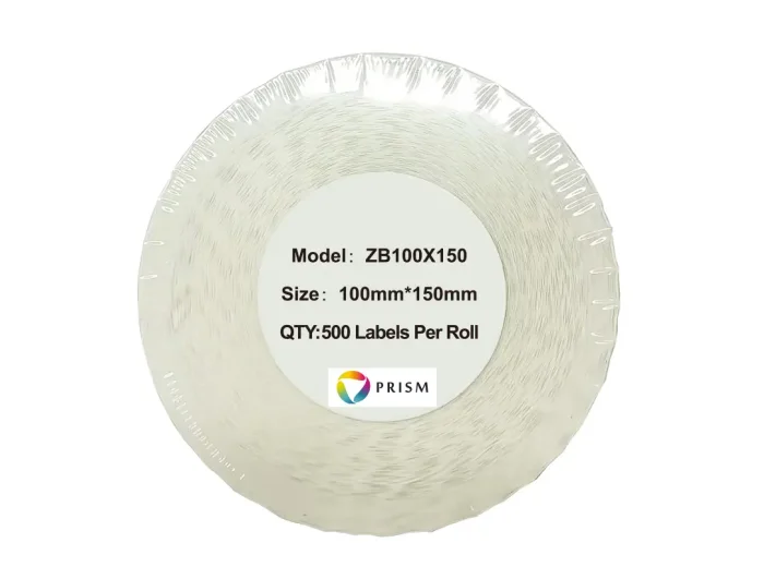 PRISM Etykieta termiczna biała 100mm x 150mm 500szt., rolka fi 25mm