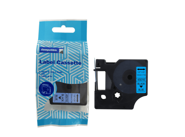 Taśma DYMO D1 45016 12mm x 7m S0720560 czarny na niebieskim zamiennik