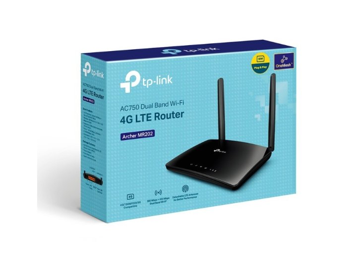 Router AC750 Wireless Dual Band 4G LTE Archer MR202 Build-In 150Mbps 4G LTE Modem