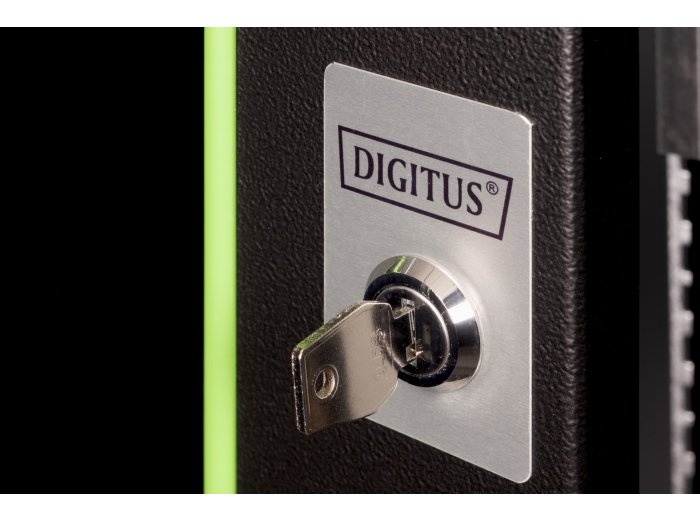 Digitus Szafa sieciowa wisząca Unique 19" 16U rack 600x450, drzwi szyba, czarny, niedzielona, złożona, 100kg