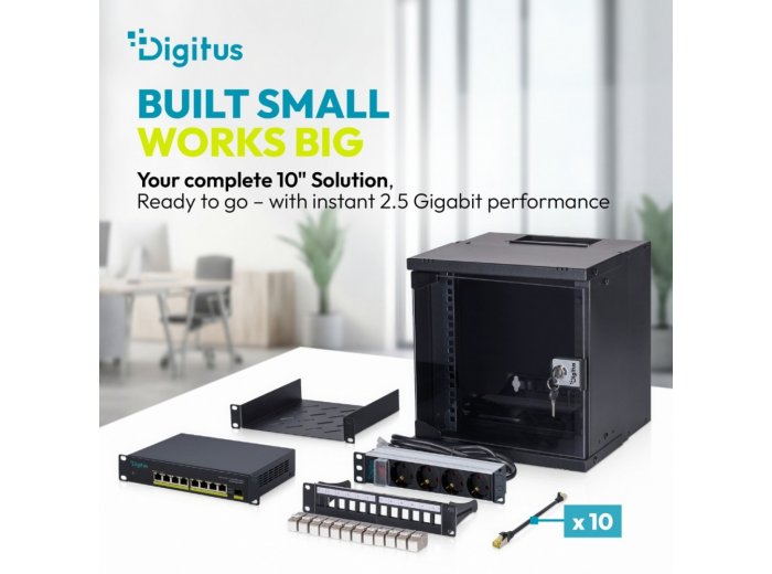 Przełącznik sieciowy niezarządzalny 10" 8x RJ45 2.5G, 1x SFP+ 10G, 60Gbps, metalowy, bez wentylatora, Plug&Play