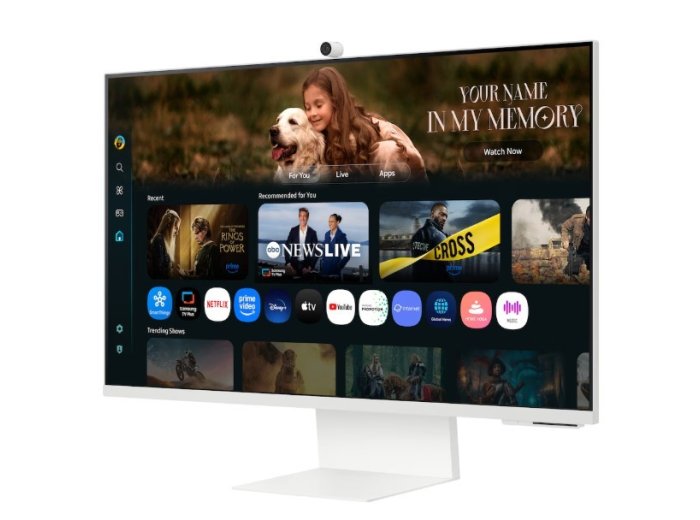 Monitor 32 cale Smart M80F VA 3840x2160 UHD 16:9 1xHDMI 1xUSB-C 1xUSB-A 4ms 60Hz SmartTV HAS+PIV pilot głośniki kamera płaski 3Y2d2 (LS32FM801UUXEN)