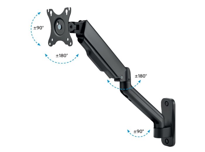 Techly ICA-LCD G112E uchwyt / stojak do monitorów 81,3 cm (32") Ściana Czarny