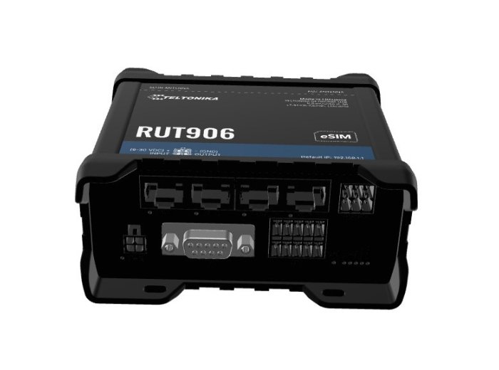 Router RUT906 4G LTE RS232/RS485, 4G LTE (Cat 4), 3G, 2G, DUAL SIM, RS232/RS485, GNSS, NTRIP