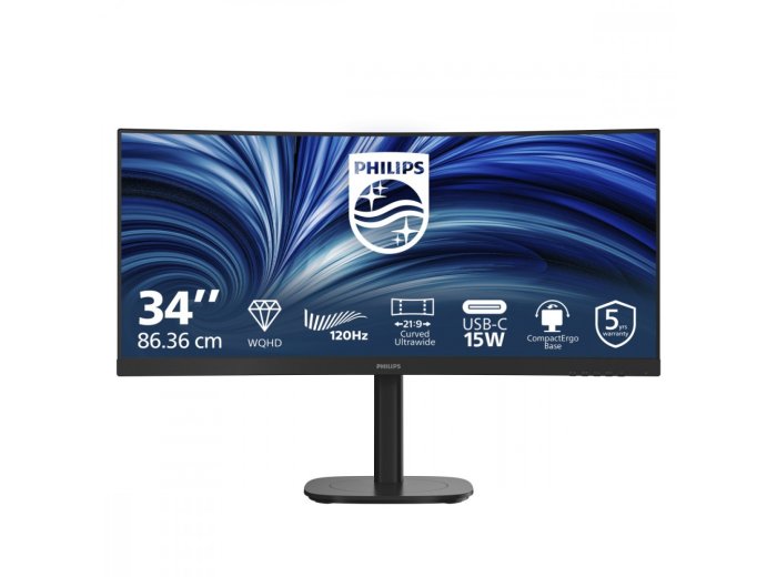 Monitor 34 cale 34B2N3500C Curved VA HDMI DP USB-C HAS Głośniki