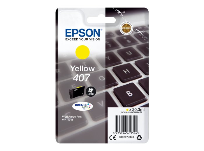 Epson Tusz WF-4745 C13T07U440 Yel. 407XL 1900 stron 20.3ml