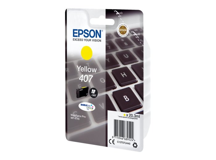 Epson Tusz WF-4745 C13T07U440 Yel. 407XL 1900 stron 20.3ml