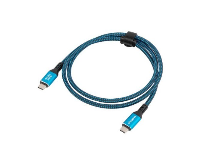 Kabel USB-C M/M USB4 1.5M 240W 60HZ czarno-niebieski