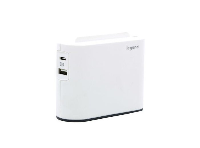 Rozgałęziacz 2x2P+USB AC Biało/czarny