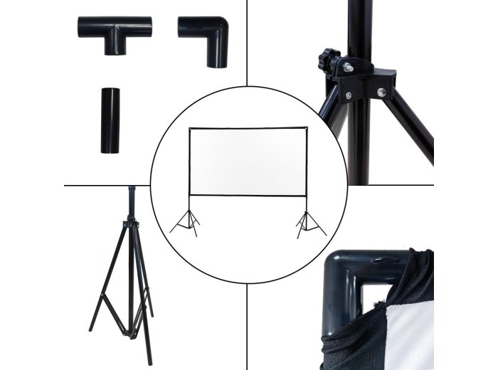 Extralink Foldable Projection Screen 100\" PSF-100| Faltbare Projektionswand| 16 9 220x125cm