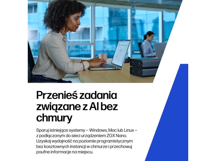 HP ZGX Nano G1n AI GB10 128 GB LPDDR5x-SDRAM 4 TB SSD Linux Mini PC Stanowisko AI Workstation, AI PC Czarny