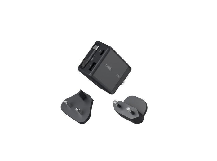 Ładowarka 70W zwijany kabel USB-C , USB-C, USB-A