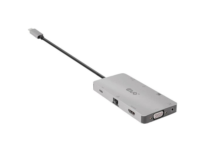 CLUB3D CSV-1594 stacja dokująca USB 3.2 Gen 1 (3.1 Gen 1) Type-C Czarny, Szary