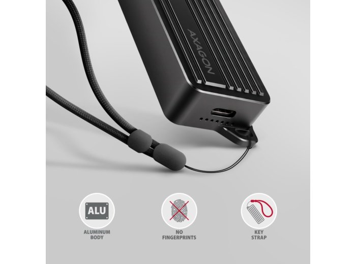 ADE-10GR Karta sieciowa USB-C 10Gbps, port RJ-45 10GbE (10/5/2.5/1G), chipset Realtek RTL8159, Wake-on-LAN, aluminiowa, odłączany kabel 19 cm, czarna