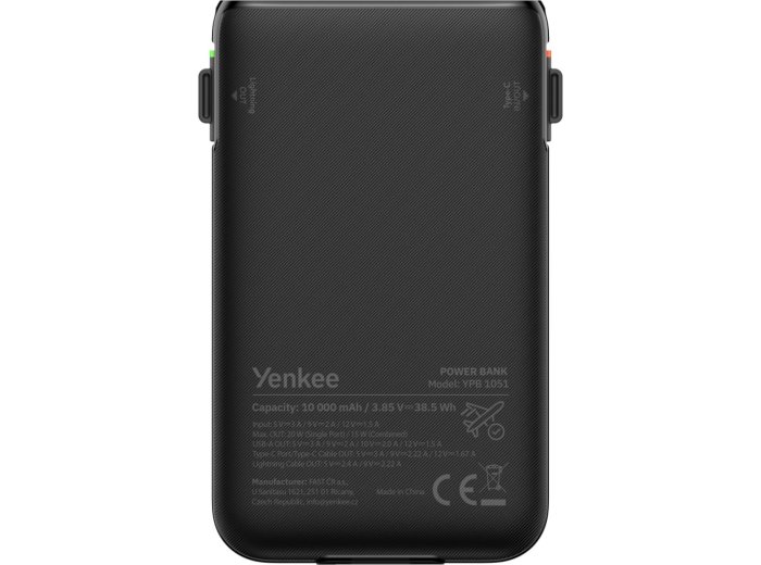 PowerBank do Samolotu YPB 1051 JetGo 10000mAh, PD 20W, USB C/A/L