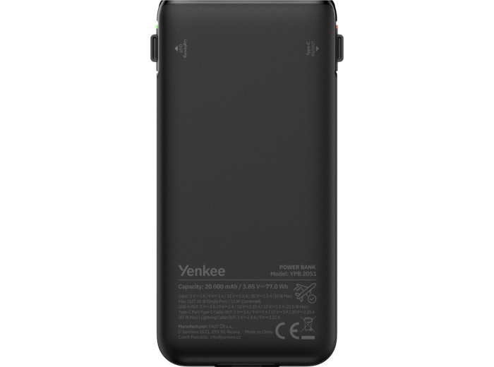 PowerBank do Samolotu YPB 2051 JetGo 20000mAh, PD 45W, USB C,A,L