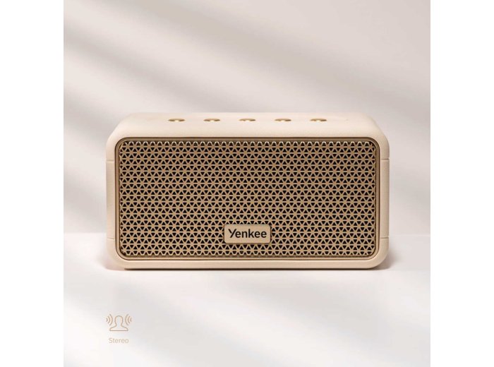 Głośnik RETRO MAMBO S beżowy Moc 20W, IPX4, TWS, BT, Aku.4400mAh
