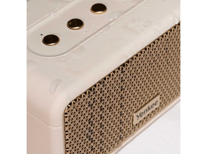 Głośnik RETRO MAMBO S beżowy Moc 20W, IPX4, TWS, BT, Aku.4400mAh