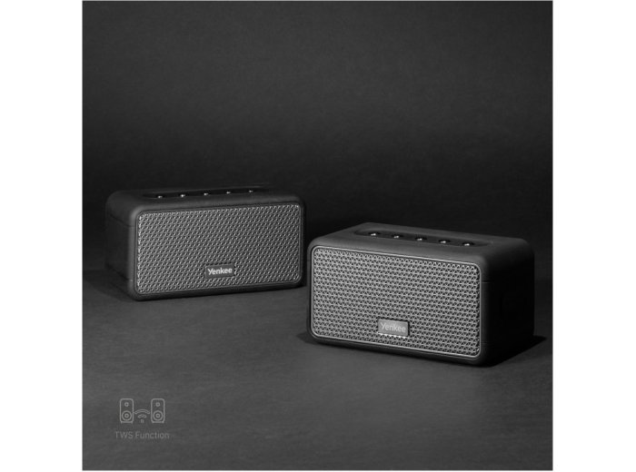 Głośnik RETRO MAMBO S Czarny Moc 20W, IPX4, TWS, BT Aku.4400mAh