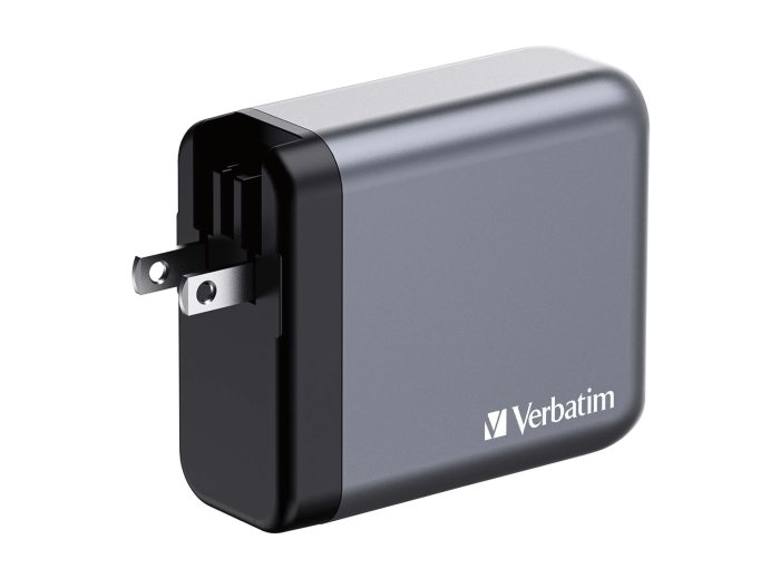 VERBATIM GNC-140 GaN Charger 140W with 2xUSB PD 140W 1xUSB PD 20W 1x USB-A QC 3.0 EU/UK/US