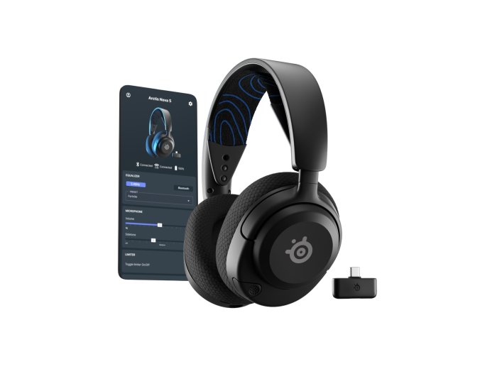 Zestaw słuchawkowy SteelSeries Arctis Nova 5P Wireless Bezprzewodowy Opaska na głowę Gaming USB Type-C Bluetooth Czarny