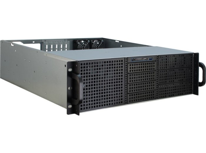 Inter-Tech 3U-30248 Stojak Czarny, Stal nierdzewna