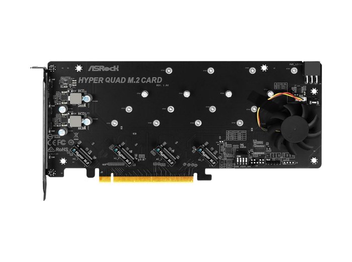 Karta ASROCK Hyper Quad M.2 do 4x M.2 SSD retail