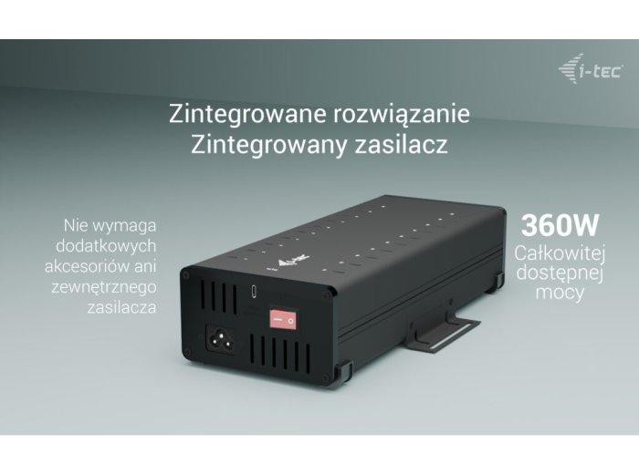 i-tec USB-C/USB-A Metal Charging + data HUB 15W per port 20x USB-C