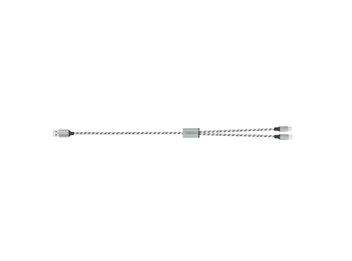 Kabel USB2.0 A/M do micro USB + USB-C, 1.2m