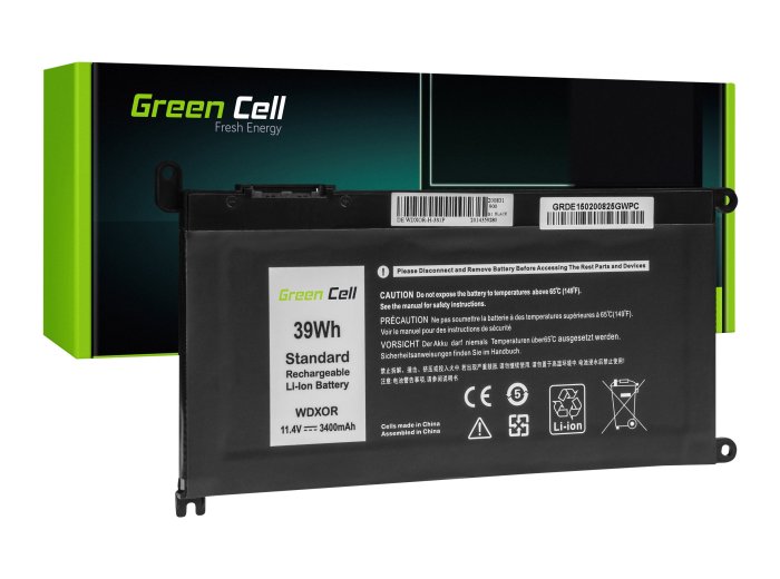 GREEN CELL BATERIA DE150 WDX0R WDXOR DO DELL INSPIRON 13 5378 5379 14 5482 15 5568 5578 5579 7560 7570 17 5770 3400MAH 11.4V