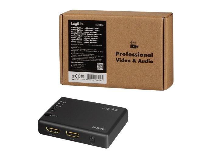 Splitter 4xHDMI 4K, 30Hz