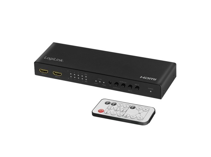 Switch 4x2 HDMI, 4K 60Hz, z pilotem