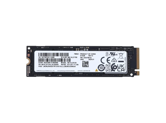 Dysk SSD Samsung PM9A1 512GB Nvme M.2 2280 MZVL2512HCJQ-00B00