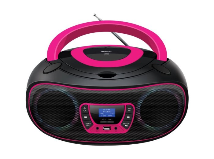 Boombox Denver TDB-212P różowy