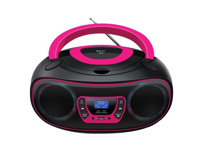 Boombox Denver TDB-212P różowy