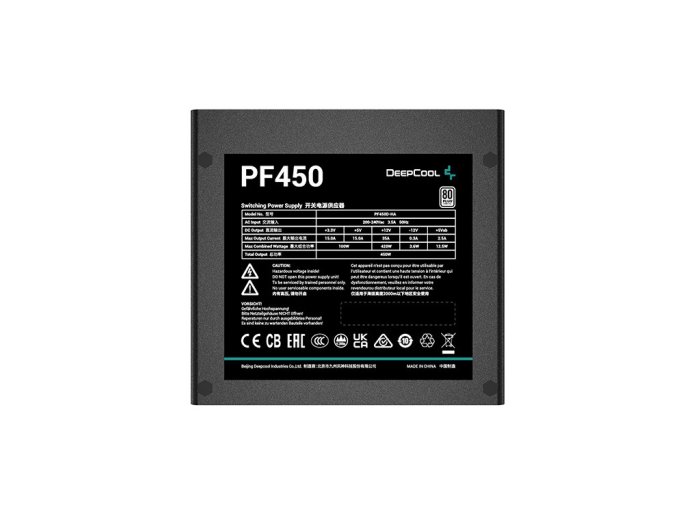 Zasilacz DeepCool PF450 450W 20+4 pin ATX (R-PF450D-HA0B-EU) Czarny
