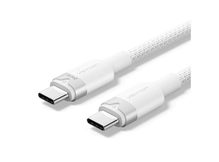 Kabel USB-C do USB-C 2.0 PD 3.1 Vention 5A 240W 2m biały