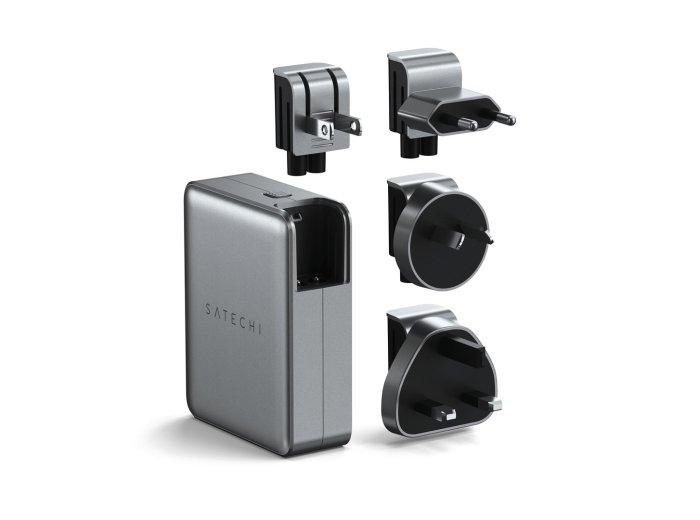 Satechi 4-Port GaN Travel Charger - ładowarka podróżna 145W z 4 adapterami do gniazdek - US, UK, EU, AS (4x USB-C)