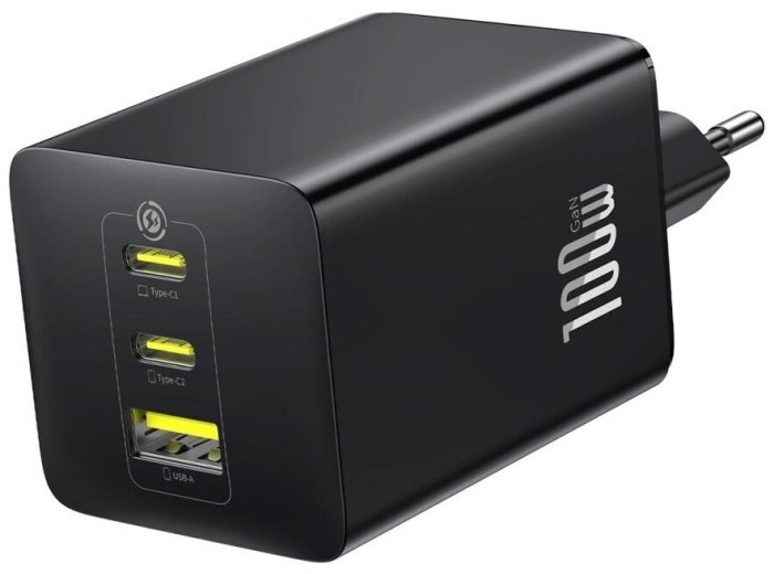 Ładowarka sieciowa Baseus EnerFill FE11 100W 2 x USB-C + USB-A - czarna