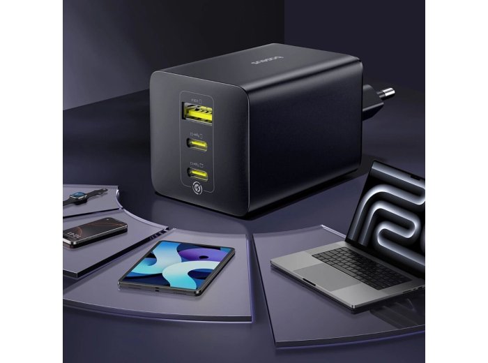 Ładowarka sieciowa Baseus EnerFill FE11 100W 2 x USB-C + USB-A - czarna