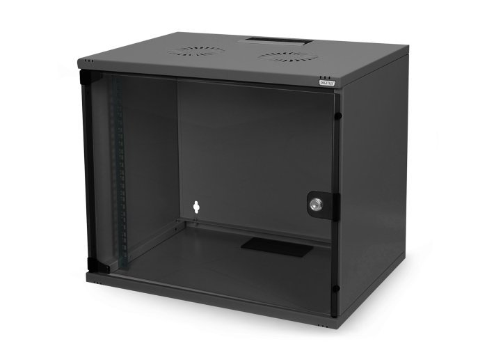 Digitus Szafa sieciowa wisząca 19" 7U rack 540x400, drzwi szyba, szary, niedzielona, niezłożona, 60kg