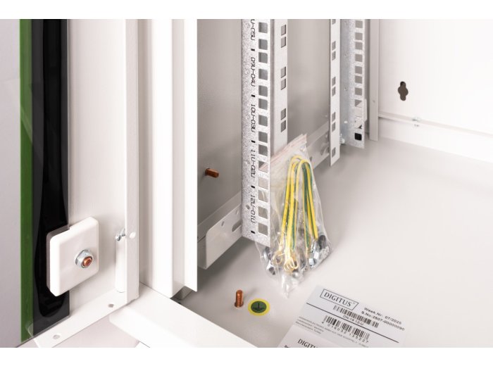 Digitus Szafa sieciowa wisząca Unique 19" 12U rack 600x450, drzwi szyba, szary, niedzielona, złożona, 100kg