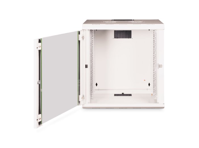 Digitus Szafa sieciowa wisząca Unique 19" 12U rack 600x450, drzwi szyba, szary, niedzielona, złożona, 100kg